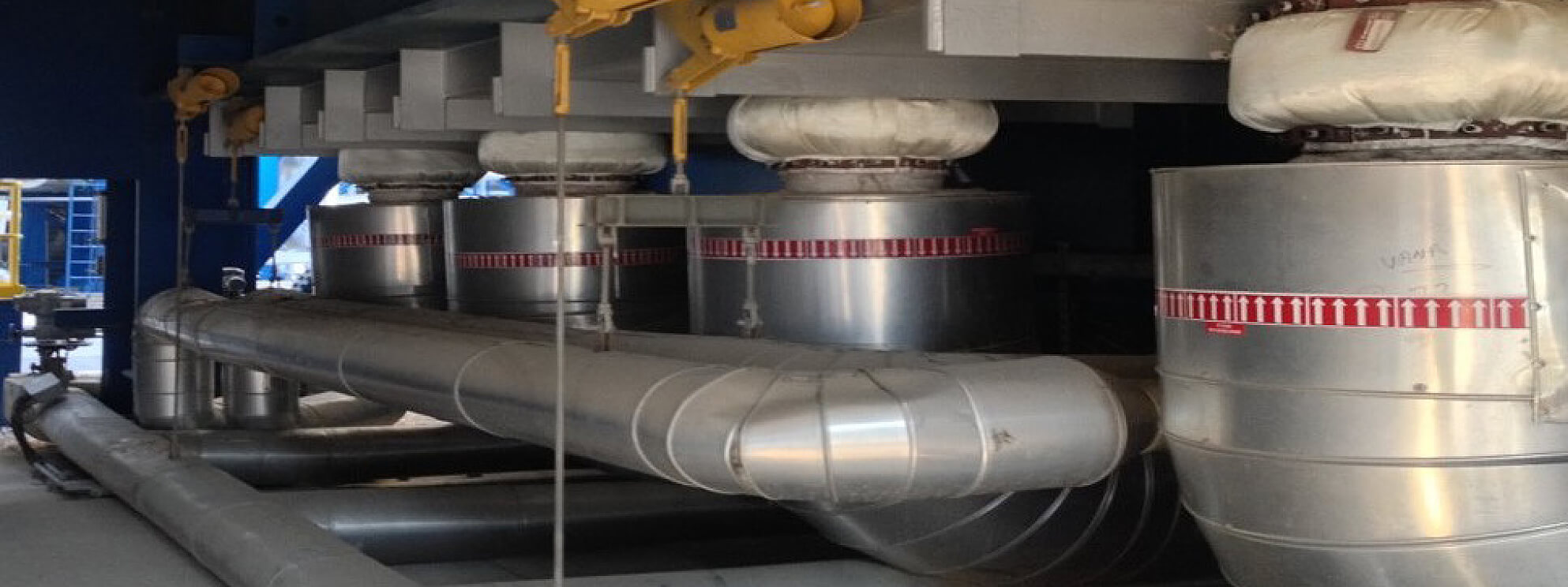 Frenzelit Gewebekompensator am Abhitzekessel der Gasturbine Frenzelit Gewebekompensator am Abhitzekessel der Gasturbine