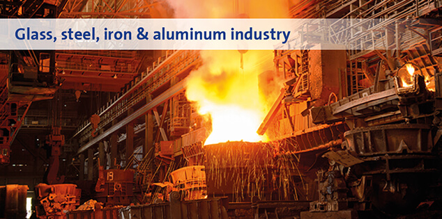Glass, steel, iron & aluminum industry